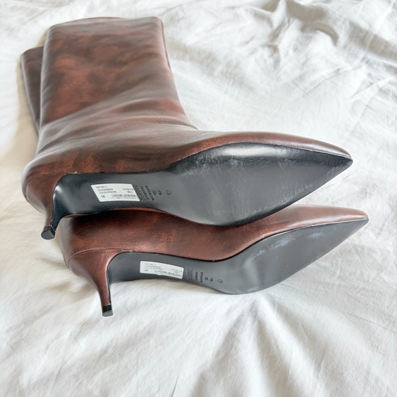 Schutz // NEW Maryana Lo Brown Leather Knee Boots - Picture 9 of 11